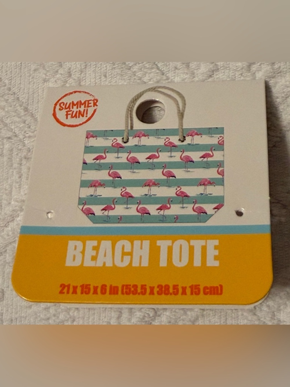Tote bag - beach tote - flamingo - brand new w/ detached tags. 16”hx21”w - Picture 12 of 14
